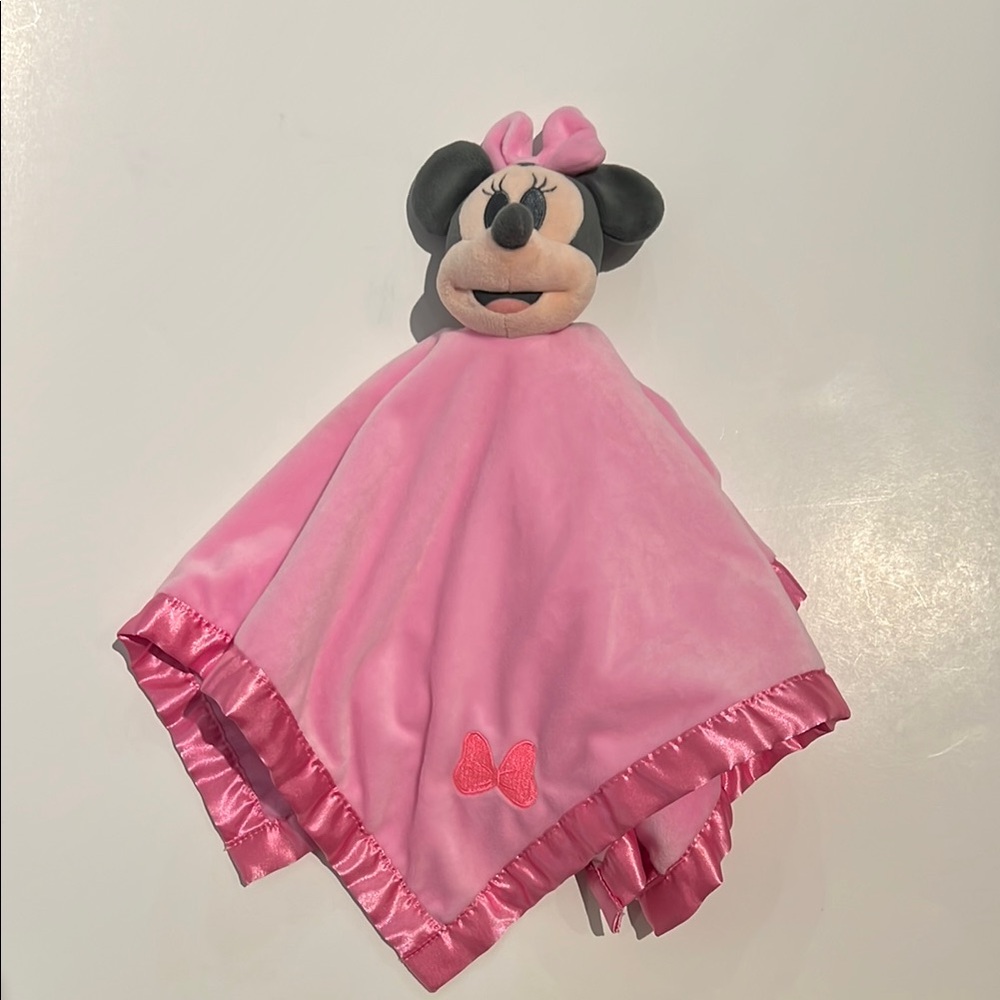 Disney Baby Minnie Mouse Pink Lovey Security Blanket 15”